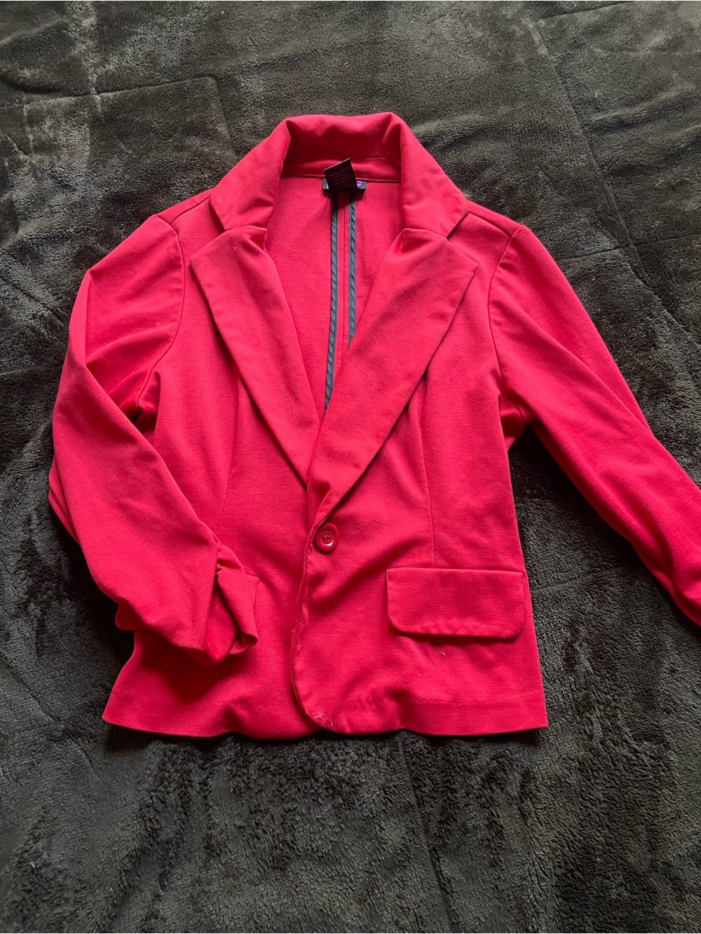 Women’s Red  Single-Button Blazer